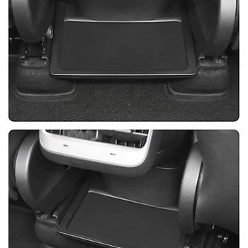 Tesla Model Y Arka Koltuk Altna Taklan Kapaksz Saklama Alan, Siyah Renk