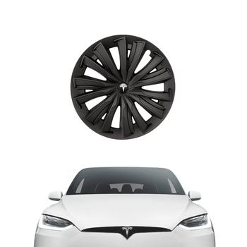 Tesla Model Y AIRY Jant Kapa Seti 19 n, Mat Siyah Renk  (4 Adet Set Olarak Satlmaktadr.)