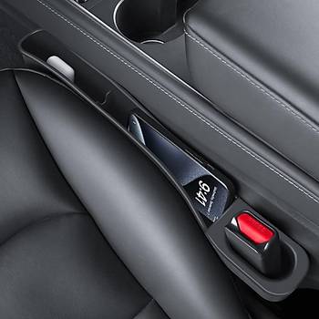 Tesla Model Y / Model 3 Kap Kenar in Bardaklk ve Dzenleyici, 2 Adet Set Olarak, Siyah Renk