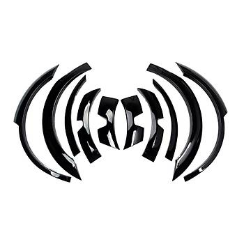 Tesla Model Y Komple Dodik Seti, 10 Adet Set Olarak, Parlak Siyah Renk