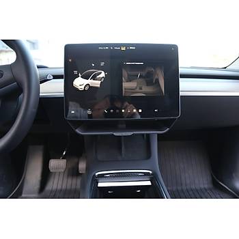 Tesla Model Y Orta Ekran Altna Taklan Geni Dzenleyici Gri, Beyaz ABS+TPE Yksek Kaliteli Plastik