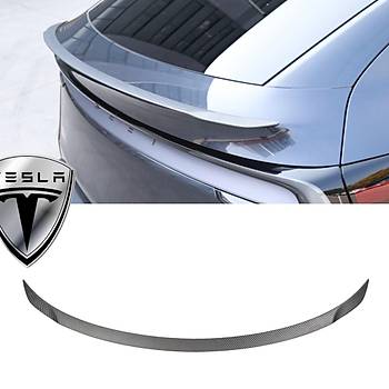 Tesla Juniper Arka Tampon Pro Tip Spoyleri Mat Karbon, Siyah Renk
