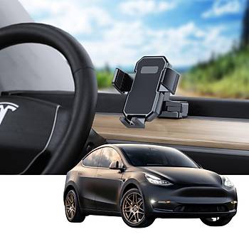 Tesla Model Y / Model 3 n Gs Havalandrmasna Taklan Cep Telefonu Tutucu , Siyah Renk