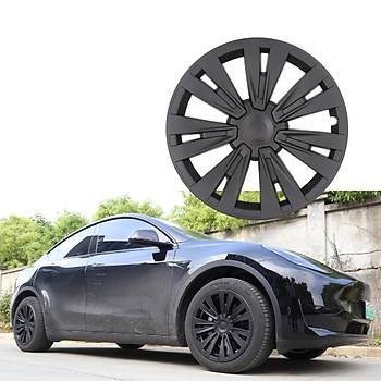 Tesla Model Y X PLAID Jant Kapa Seti 19 n, Mat Siyah Renk (4 Adet Set Olarak Satlmaktadr.)