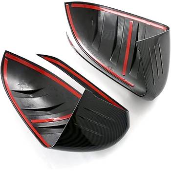 BYD Atto 3  Yan Dikiz Aynalar  Kapaklar, 2 Adet Set Olarak, ABS Karbon Kaplama, Siyah Renk
