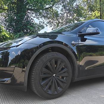 Tesla Model Y AIRY Jant Kapa Seti 19 n, Mat Siyah Renk  (4 Adet Set Olarak Satlmaktadr.)