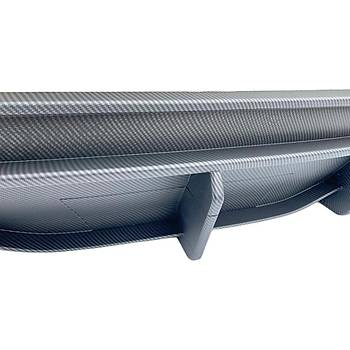 Tesla Model Y Arka Tampon Spoyleri, Arka Difzr, Siyah Mat Karbon