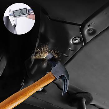 Tesla Model Y Soutma Borusu in Alt Koruma Plaka Seti, (Delmek Gerekmeyen Montaj)