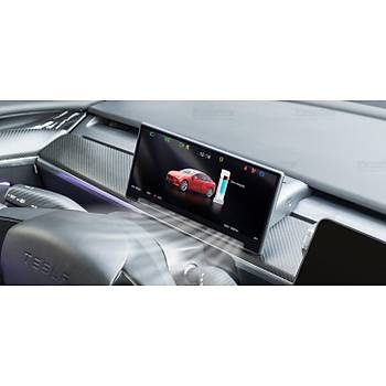 Tesla Model Y / Model 3 F9 9 �n� Orta Konsol Paneli Dokunmatik Ekran� Kamera, Car Play, Linux, E� Zamanl� Senkronizasyon