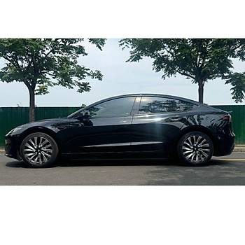 Tesla Model 3 SOUL Jant Kapa Seti 18 n, Siyah Gm Renk  (4 Adet Set Olarak Satlmaktadr.)