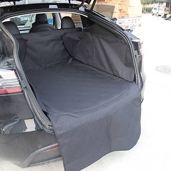 Tesla Model Y Evcil Dostlarmz in Bagaj Yzey Koruyucusu, Portatif ve Katlanabilir, Oxford Kuma, Siyah Renk