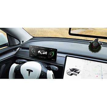Tesla Model Y / Model 3 Android 12 4 GB RAM + 64GB ROM,  10,25 in  Direksiyon zeri Taklan Teknik Gsterge Ekran, E zamanl Senkronizasyon