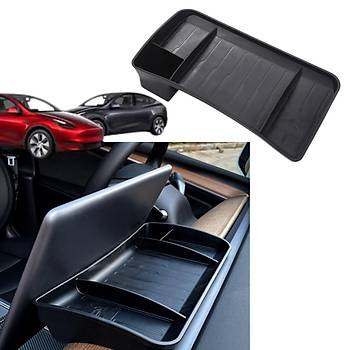 Tesla Model Y / Model 3 Mknats Tutuculu Ekran Arkasna Taklan Dzenleyici, Siyah Renk