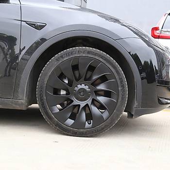 Tesla Model Y  CYCLONE Jant Kapa�� Seti 20 �n�, Mat Siyah Renk  (4 Adet Set Olarak Sat�lmaktad�r.)