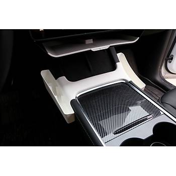 Tesla Model Y / Model 3 Orta Konsol Entegre ift Tarafl Dzenleyici, Siyah, Gri ve Beyaz Renk