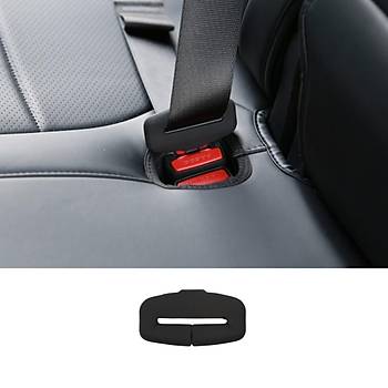 Tesla Juniper Emniyet Kemeri Silikon Koruycusu, Mat Siyah
