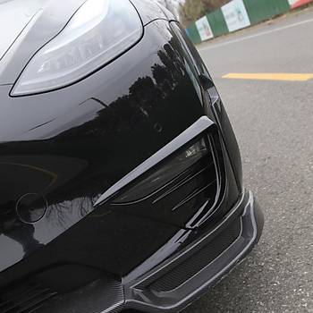 Tesla Model Y n Sis Lambas Ka Upgrade Geni Tip, 2 Adet Set Olarak, Parlak Siyah
