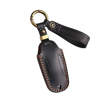 Tesla Model Y Deri Anahtar Kab�, Anahtarl�k , Siyah Renk