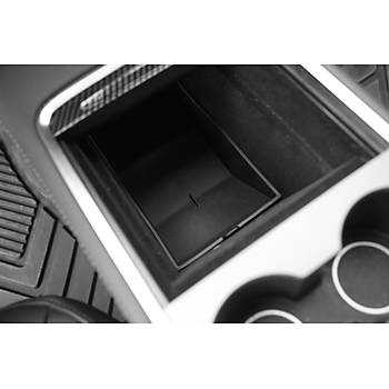 Tesla Model Y/Model 3 Orta Konsol Dzenleyici Alt, Siyah, Gri ve Beyaz Renk Seenei le