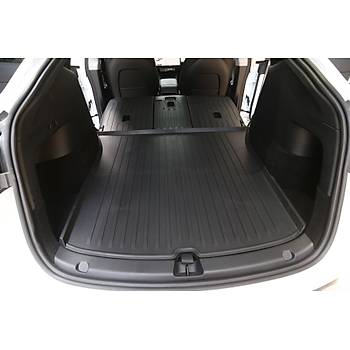 Tesla Model Y  Arka Bagaj Havuzlu Kauuk Paspas, izgili Desenli, st Ksm, Siyah Renk