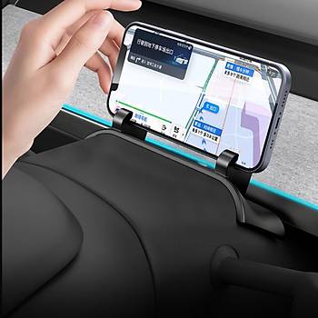 Tesla Juniper Direksiyon �n�ne Tak�lan Yap��kanl� Telefon Tutucu, Siyah Renk