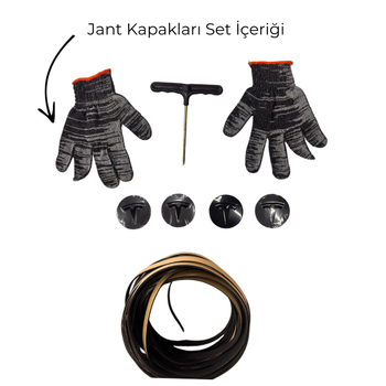 Tesla Juniper AURON Jant Kapa Seti 20 n, Parlak Siyah Renk