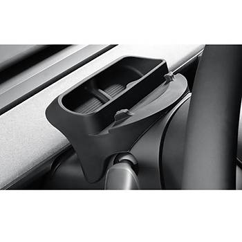 Tesla Model Y / Model 3 Direksiyon Arkasna Taklan ok Amal Silikon Dzenleyici, Siyah Renk