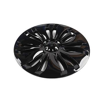 Tesla Model Y TURBO FLUX Jant Kapa Seti 19 n, Parlak Siyah Renk (4 Adet Set Olarak Satlmaktadr.)