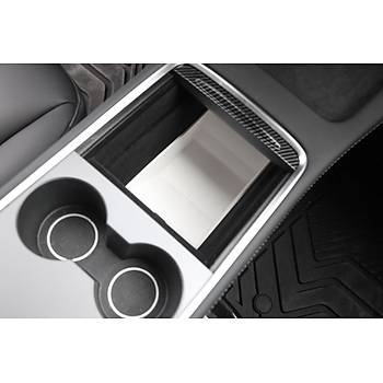 Tesla Model Y/Model 3 Orta Konsol Dzenleyici Alt, Siyah, Gri ve Beyaz Renk Seenei le