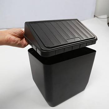 Tesla Juniper Arka Koltuk Ortasna Taklan Basmal Kapakl p Kutusu veya Saklama Alan, Siyah Renk