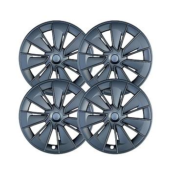 Tesla Model Y AEROX Simetri Jant Kapa Seti 19 n, Mat Siyah Renk (4 Adet Set Olarak Satlmaktadr.)