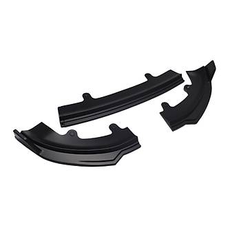 Tesla Juniper  n Tampon Alt Spoyler, 3 Para Set Olarak, Mat Siyah Renk