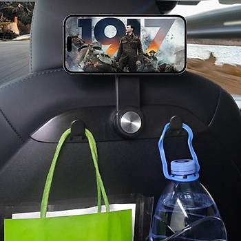 Tesla Model Y / Juniper / Model 3 Koltuk Arkas�na Tak�lan �ok Ama�l� Ask�l� Kanca , Siyah Renk