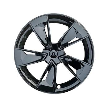 Tesla  Juniper CELEST Jant Kapa Seti 19 n, Parlak Siyah Renk