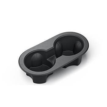 Tesla Juniper n ve Arka Orta Konsol Silikon Bardak Tutucu, 2 Adet Set, Siyah Renk