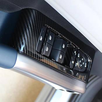 BYD Atto 3 n ve Arka Kaplar Cam Ama Modl erevesi, 4 Adet Set Olarak, ABS Karbon Kaplama, Siyah