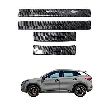 BYD Atto 3 Karbon Kaplama Kap Eii Korumas, 4 Adet Set Olarak, Siyah Renk