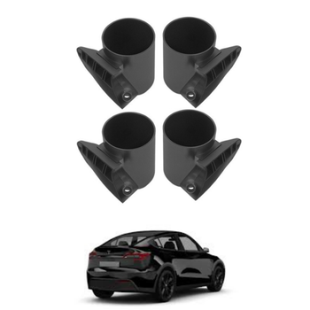 Tesla Model Y / Model 3 Kapya Taklan Bardak Tutucu 4'l Set, Siyah Renk