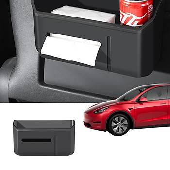 Tesla Model Y / Model 3 Koltuk Arkasna Taklan ok Amal Saklama Kutusu , Siyah Renk