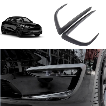 Tesla Model Y n Sis Lambas Ka Karbon Kaplama, 2 Adet Set Olarak, Mat Siyah Renk