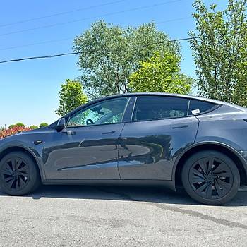 Tesla Juniper HALYCON Jant Kapa�� Seti 19 �n�, Mat Siyah Renk