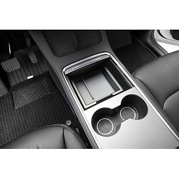 Tesla Model Y / Model 3 Orta Konsol Dzenleyici Alt ABS Yksek Kaliteli Plastik Transparan  Renk