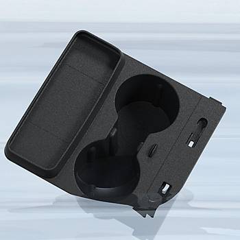 Tesla Model Y / Model 3 Orta Konsol Silikon Bardak, Telefon Tutucu ve Kablo Dzenleyici Siyah Renk