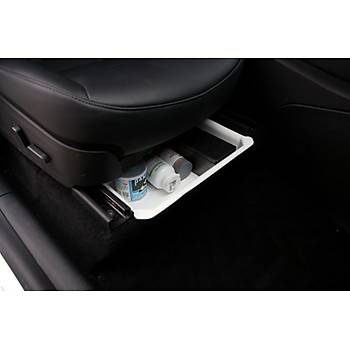 Tesla Model Y Koltuk Altna Taklan Saklama Alan , Gri ve Beyaz Renk Seenei le