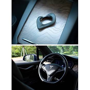 Tesla Model Y  / Model 3 Direksiyon Tutma Arl, 2 Adet Set Olarak, Siyah Renk Seenei le