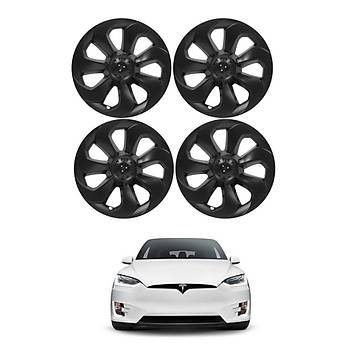 Tesla Model Y SOLSTICE Jant Kapa Seti 19 n, Mat Siyah (4 Adet Set Olarak Satlmaktadr.)