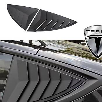 Tesla Model Y Yan Kelebek Cam Kapa , 2 Adet Set Olarak, Mat Siyah