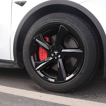 Tesla Juniper LUMIN Jant Kapa Seti 19 n, Parlak Siyah Renk