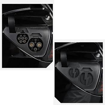 Tesla Model Y / Model 3 EU �arj Dolum Yeri Su Ge�irmez Koruyucu Kapaklar�, Siyah Renk