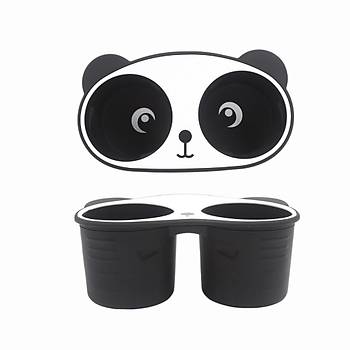 Tesla Model Y / Model 3 Orta Konsol  Panda Silikon Bardak Tutucu, Siyah Beyaz Renk